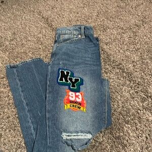 patchwork jeans